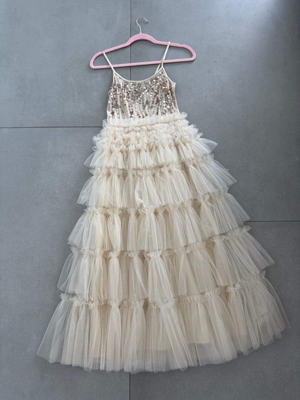 Tutu Du Monde Ivory Layered Tulle Gown with Sequin Bodice